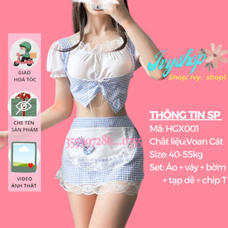 Bộ Đồ NGủ Cosplay Sexy Cô Giúp Việc Xinh Xắn - HGX001- Đầm Ngủ Cosplay Sexy Hầu Gái Cao Cấp _ Ivyshop #99