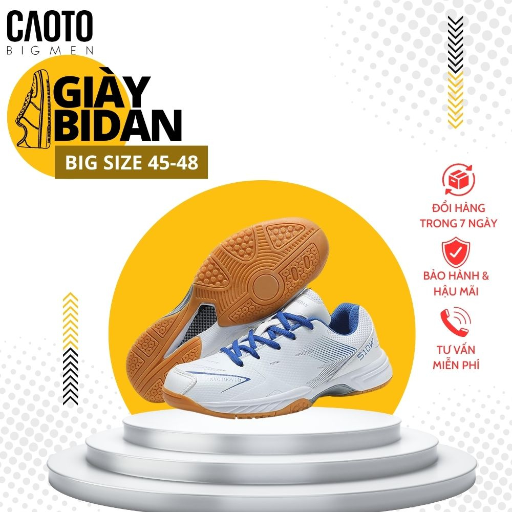 Giày Thể Thao Bidan Cầu Lông Màu Trắng Big Size - Giày Thể Thao Big Size45 46 47 48