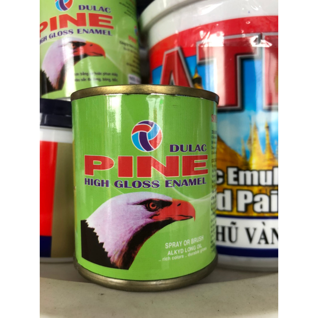 Sơn dầu Pine Nhũ Đồng con ó (80gr-160gr-400gr). Là dòng sơn hệ Alkyl cho gỗ, kim loại..v.v.v
