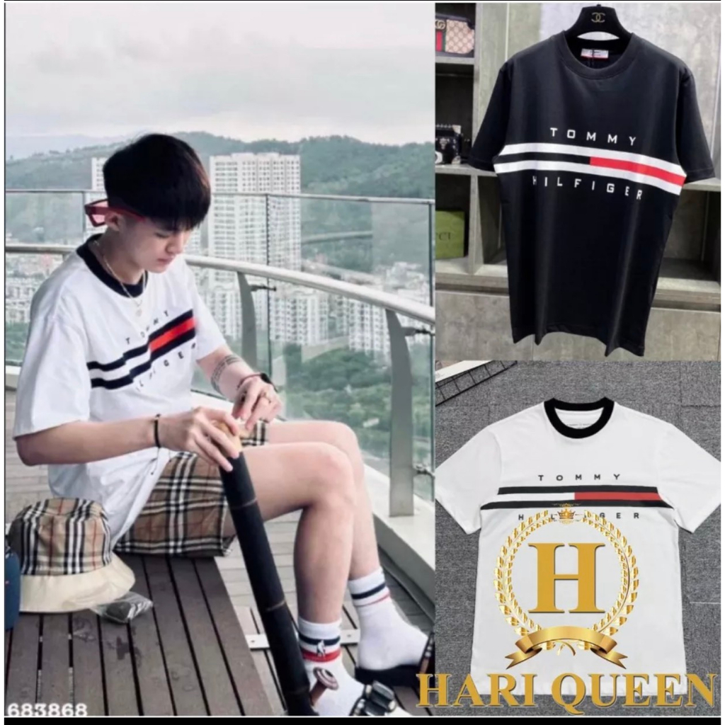 Áo Phông Tommy Thêu Phông Cách Boy Phố-Áo thun Tommy Nam Nữ Siêu Hot 2023