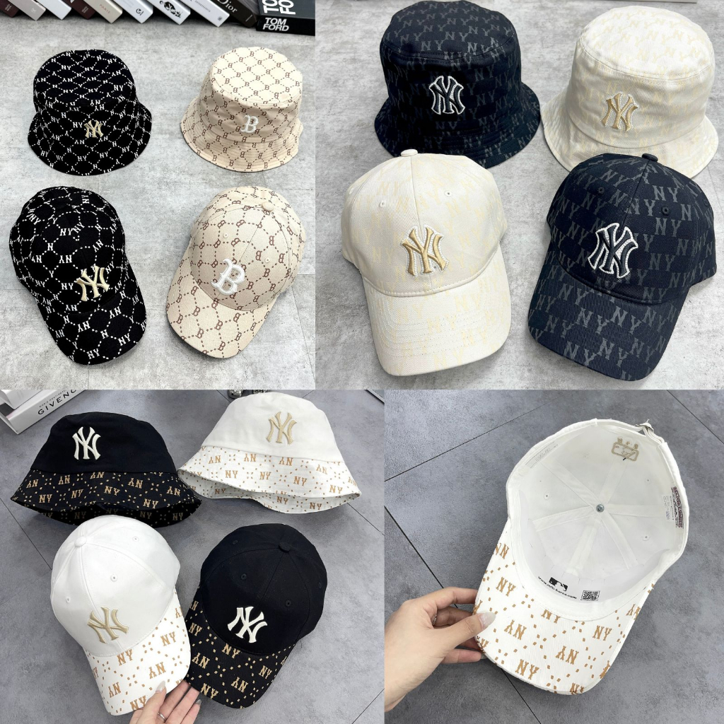 Mũ Bucket/Lưỡi Trai Màu Nâu/Đen Thêu Logo Hoàng Kim Dn.Storevnxk