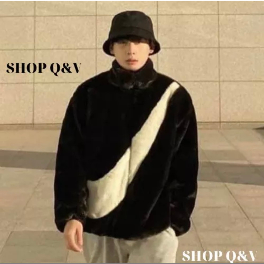 Áo Khoác Nike Lông Cừu Cao Cấp - Áo Khoác Lông Cừu Nam Nữ From Dáng Unisex Hottrend 2023