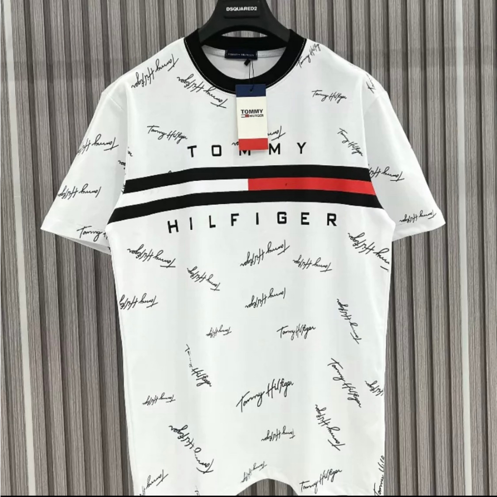 Áo Phông Tommy Chữ Kí Phong Cách Boy Phố Hot Nhất 2023 - Áo Thun Nam Nữ Tommy Chữ Kí Chất  Cotton