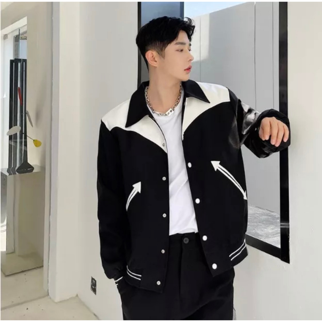 Áo Khoác Bomber Vasity Jacket Chất Dạ Phối Da 2 Lớp Cao Cấp - Áo Bomber Vasity Jacket Chính Hãng