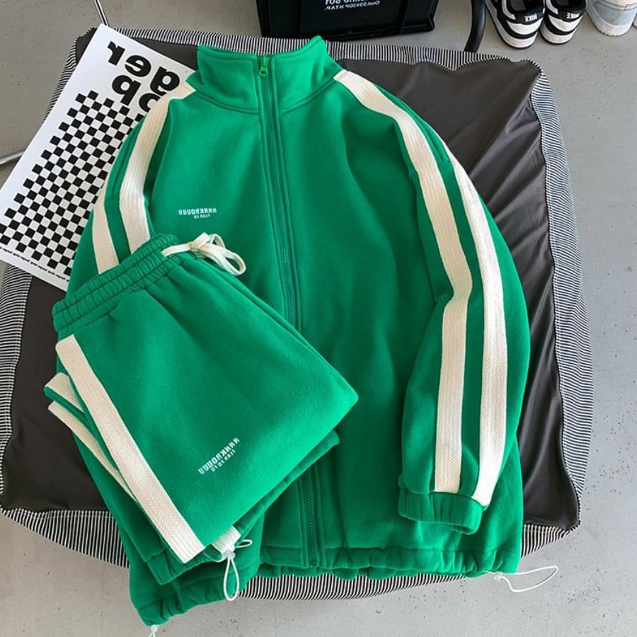 Set đồ thu đông form rộng unisex, bộ đồ nỉ sọc viền chất liệu nỉ ngoại ấm áp kiểm dáng trẻ trung năng động | BigBuy360 - bigbuy360.vn