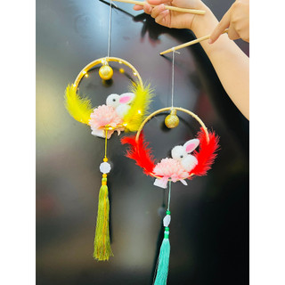 Đèn Trung Thu hình thỏ ngọc handmade có đèn