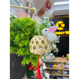 Đèn Trung Thu hình thỏ ngọc handmade có đèn