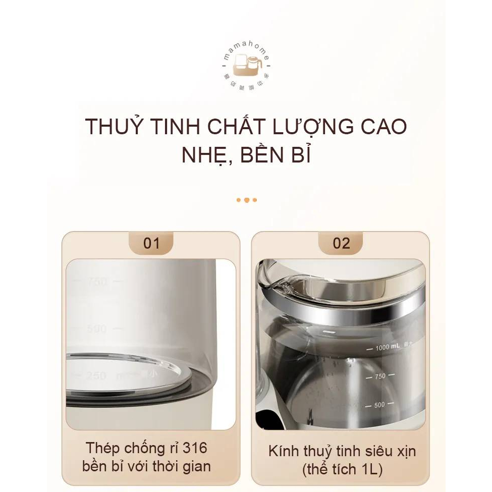Máy Hâm Sữa Đa Năng 5 In 1 - Tiệt Trùng Vi Khuẩn 100% - Máy Đun Nước -Giữ Ấm Bình Sữa Máy hâm sữa