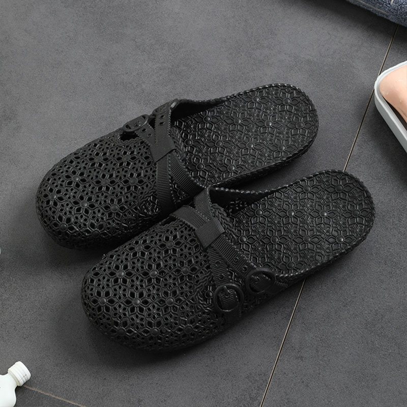 Dép Lê Nữ Sục Nhựa Dẻo Thiết Kế Hoa Văn Chéo Nơ Thời Trang, Dép Bít Mũi Nữ Siêu Êm Chân Đi Mưa Chống Trơn Trượt Tiện Lợi