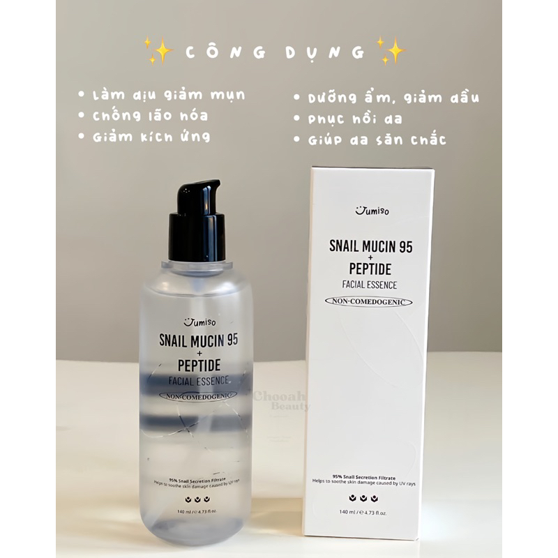 Tinh chất ốc sên phục hồi da Jumiso Snail Mucin 95 Peptide Facial Essence 140ml