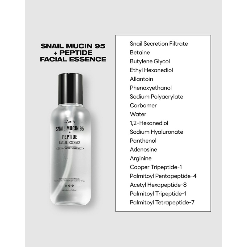 Tinh chất ốc sên phục hồi da Jumiso Snail Mucin 95 Peptide Facial Essence 140ml