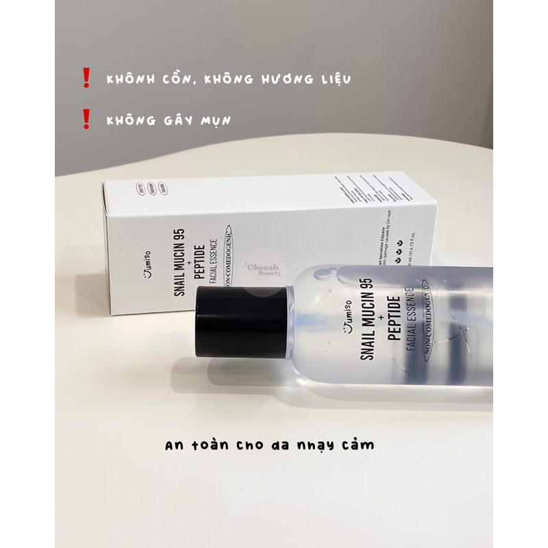 Tinh chất ốc sên phục hồi da Jumiso Snail Mucin 95 Peptide Facial Essence 140ml