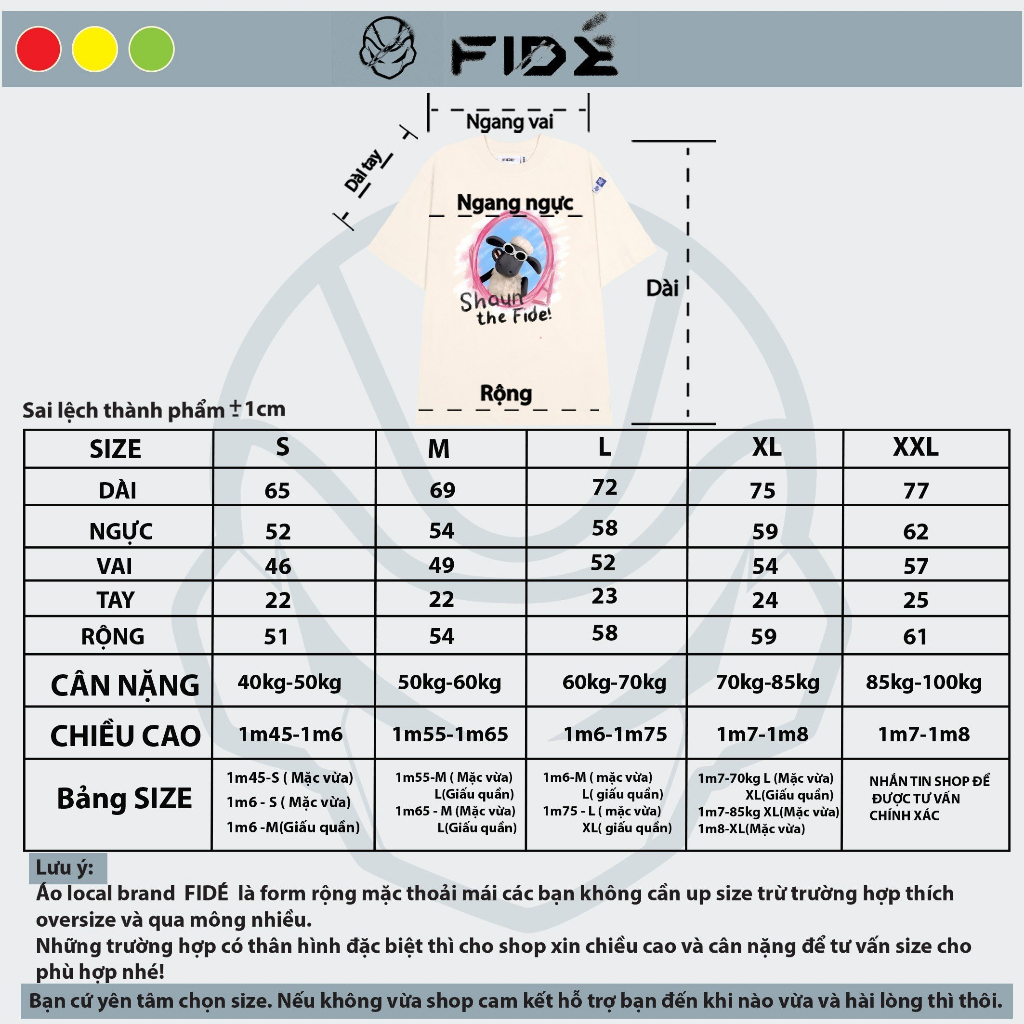 Áo thun FIDE Cừu shaun phông unisex nam nữ form rộng cổ tròn ulzzang CỪU 06