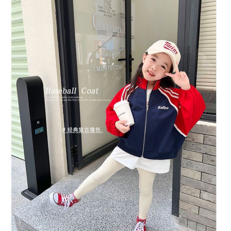 13-27kg  áo gió thể thao 2 lớp phối màu đỏ đen cho bé trai và bé gái