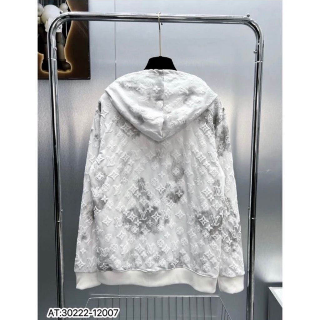 Áo Khoác Hoddie LV Dập Nổi Cao Cấp -Áo Khoác Nam Nữ Hoddie Zip Kéo Khoá Hàng Đẹp