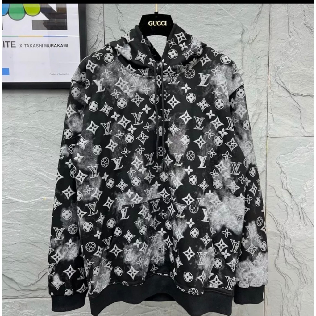 Áo Khoác Hoddie LV Dập Nổi Cao Cấp -Áo Khoác Nam Nữ Hoddie Zip Kéo Khoá Hàng Đẹp