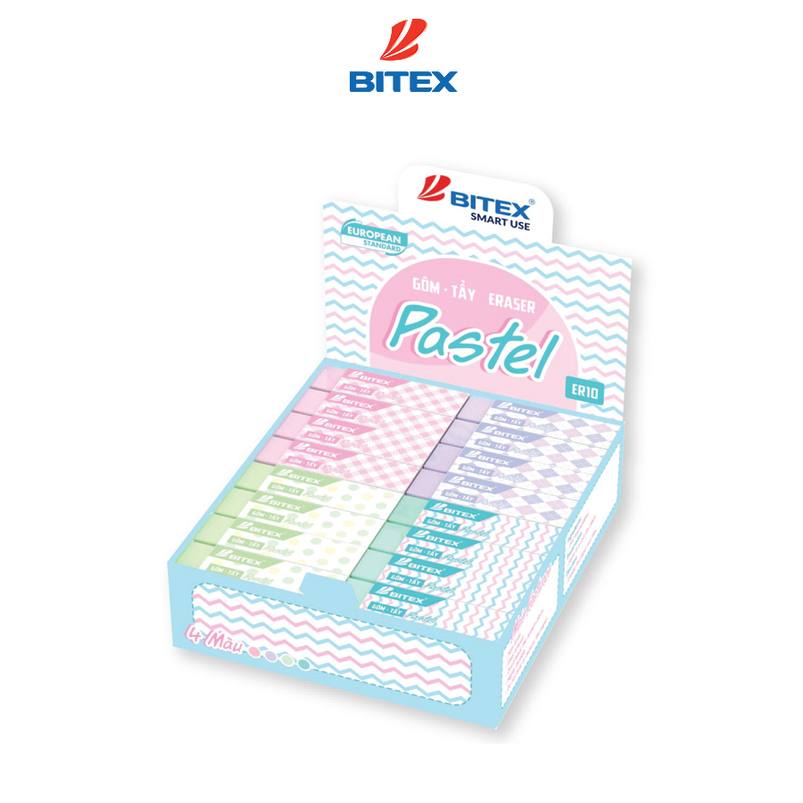 Gôm Bitex Pastel ER10 màu ngẫu nhiên (1 cục)