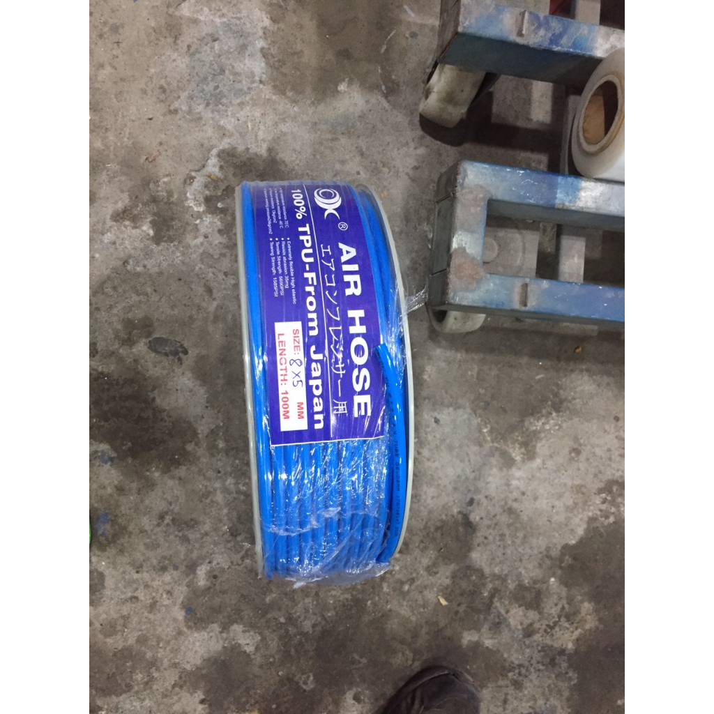 Dây hơi PU 5x8mm - dài 10m - sẵn đầu nối nhanh