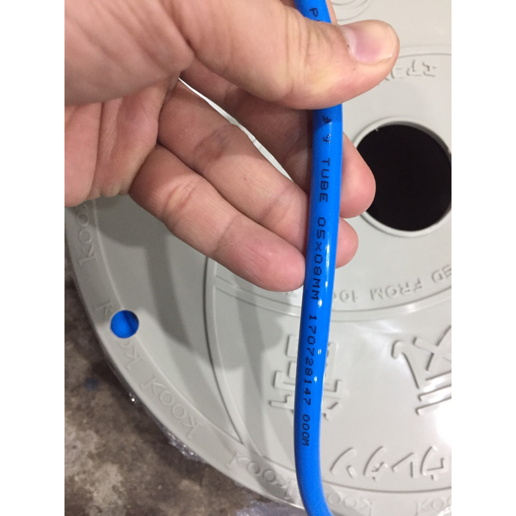 Dây hơi PU 5x8mm - dài 10m - sẵn đầu nối nhanh