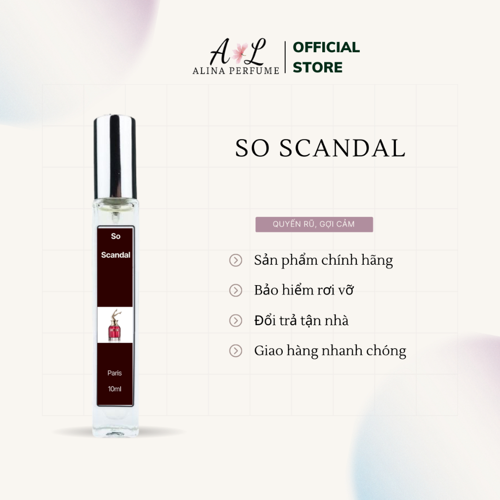 Nước Hoa Chiết Nữ Alina Perfume So Scandal Chính Hãng 10ml Thơm Lâu Quyến Rũ ,Gợi Cảm, Tinh Tế