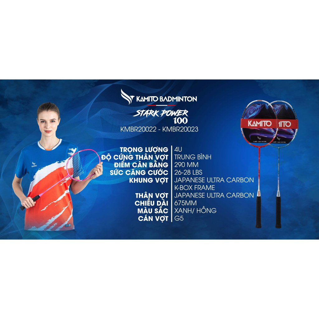 VỢT CẦU LÔNG KAMITO STARK POWER 100