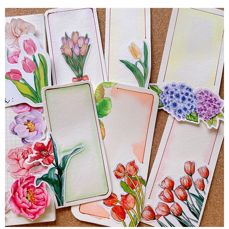 Sticker, gói 6 tấm khung viết chữ, dễ thương  có thể viết nhãn dán trang trí nhật ký tự làm album