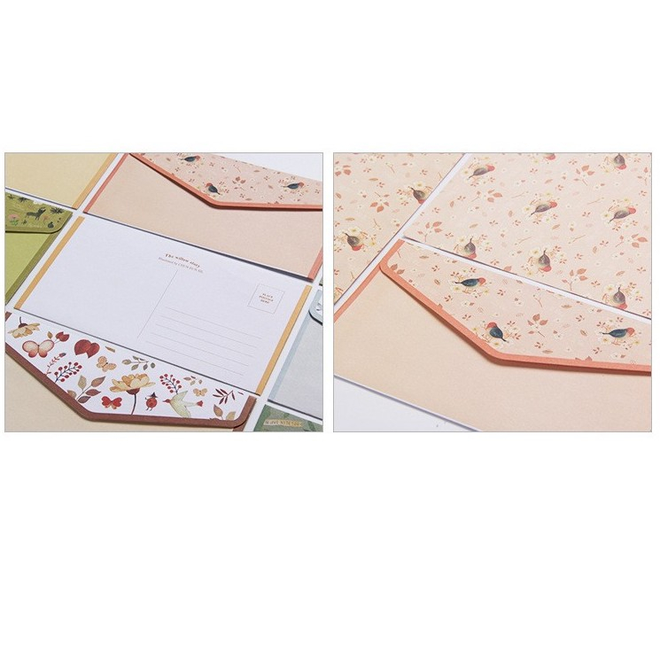 Bộ Phong Bì Và Giấy Viết Thư Phong Cách Ngọt Ngào, Retro Lãng Mạn