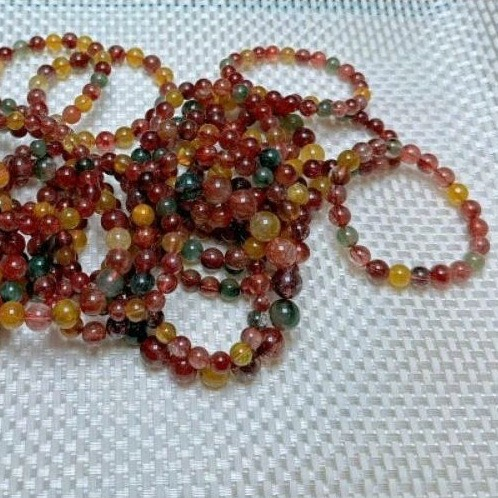 Vòng tay đá phong thủy T.A tóc Tam Tài size 6ly đến 10ly kèm kiểm định