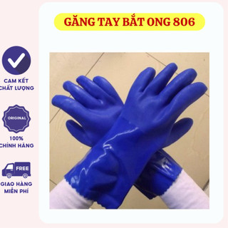 Găng tay 806 chống dầu chịu lạnh - Bao tay bắt ong rừng xanh dương