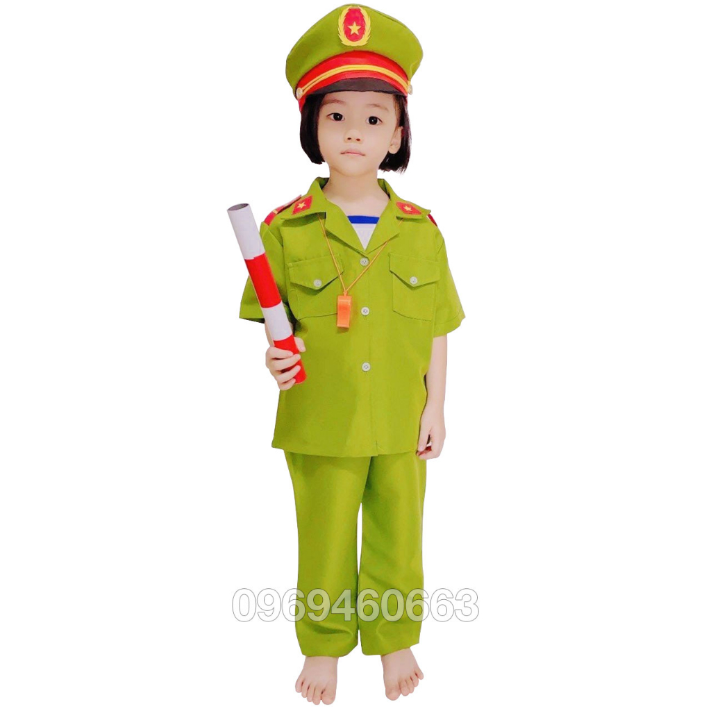 🍄 Lẻ Mũ Công An Cho Bé. Mũ Nón Cảnh Sát Giao Thông Trẻ Em