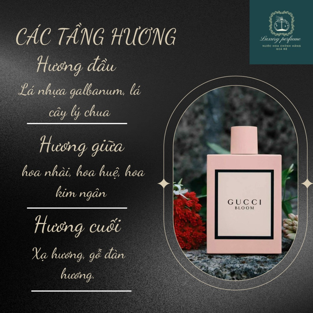 Nước hoa nữ | 10ml Gucci Bloom EDP - Chính Hãng - Quyến rũ, Sang trọng, Quý phái | Luxury Perfume