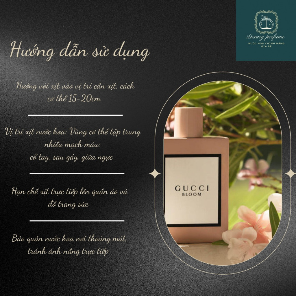 Nước hoa nữ | 10ml Gucci Bloom EDP - Chính Hãng - Quyến rũ, Sang trọng, Quý phái | Luxury Perfume