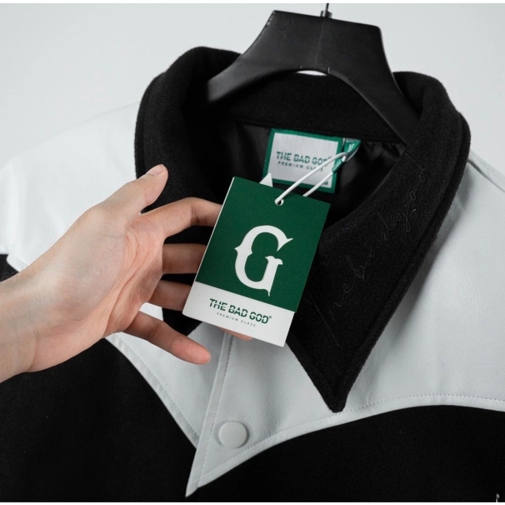 Áo Khoác Bomber Vasity Jacket Chất Dạ Phối Da 2 Lớp Cao Cấp - Áo Bomber Vasity Jacket Chính Hãng