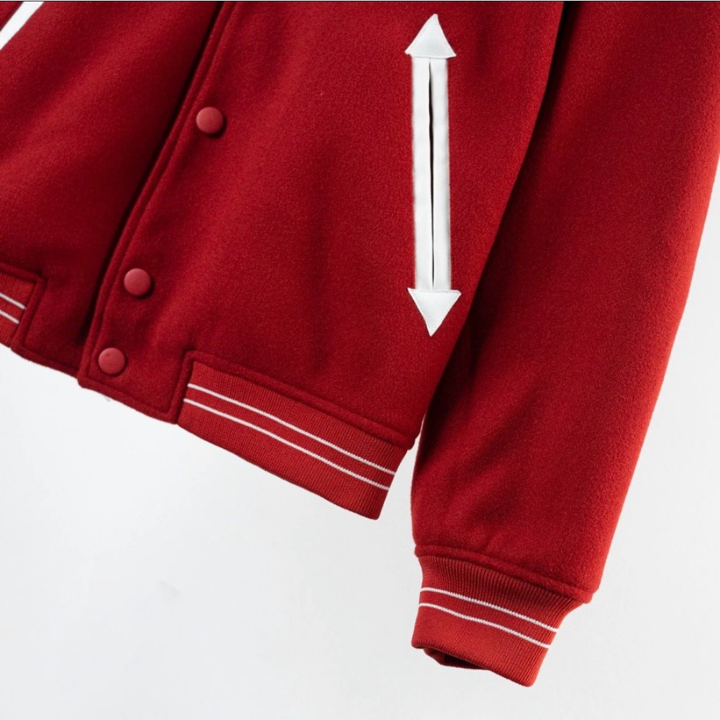 Áo Khoác Bomber Vasity Jacket Chất Dạ Phối Da 2 Lớp Cao Cấp - Áo Bomber Vasity Jacket Chính Hãng