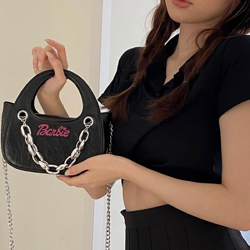 Túi đeo chéo dáng tròn Barbie Butterfly