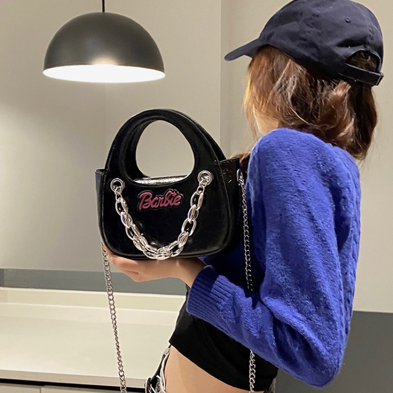 Túi đeo chéo dáng tròn Barbie Butterfly