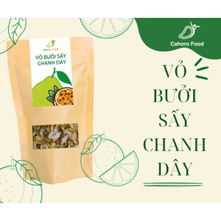 Vỏ bưởi sấy chanh dây 500 gram, vỏ bưởi sấy dẻo 500gr, trái cây sấy dẻo, Cahoro Food.