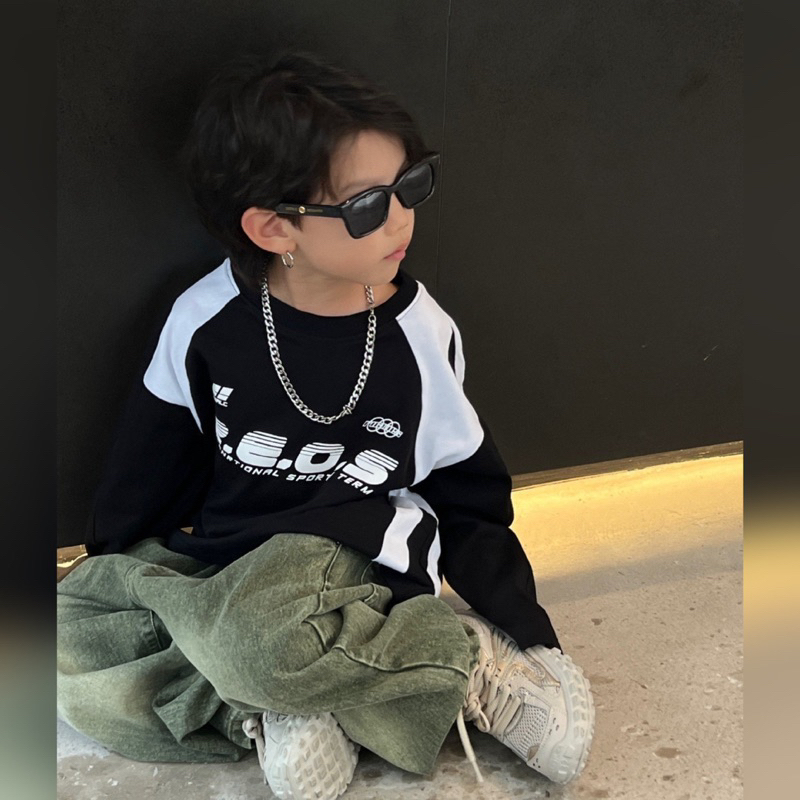 Áo thun dài tay bé trai ZO A366 size 90-140, quần áo trẻ em thu đông cao cấp