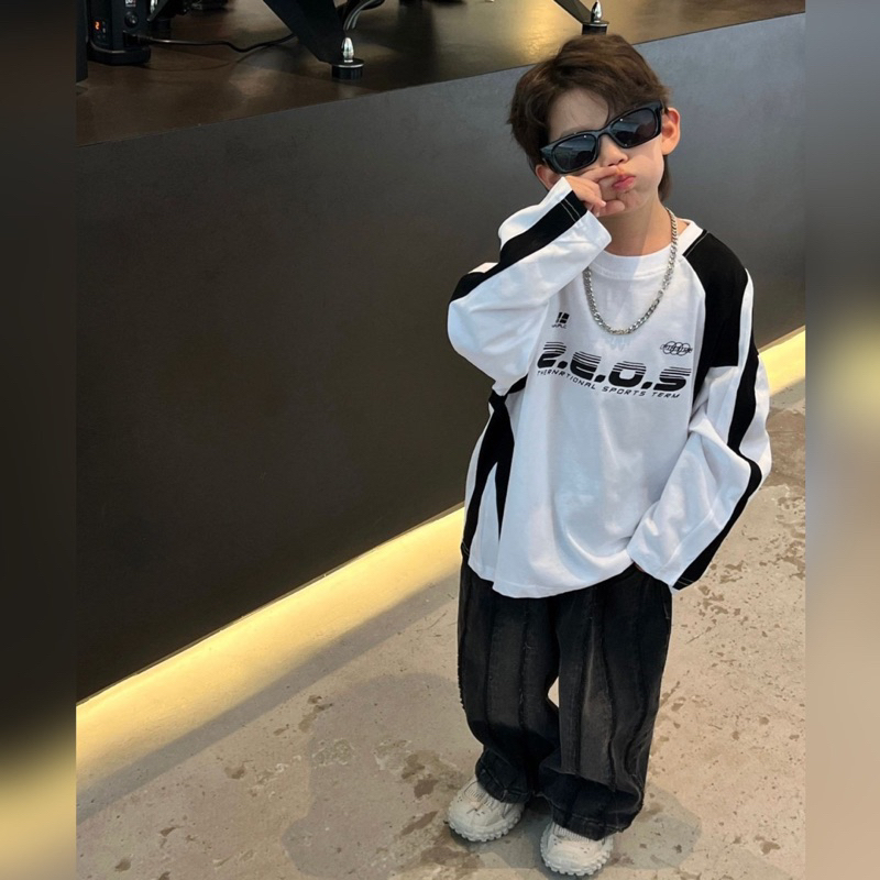 Áo thun dài tay bé trai ZO A366 size 90-140, quần áo trẻ em thu đông cao cấp