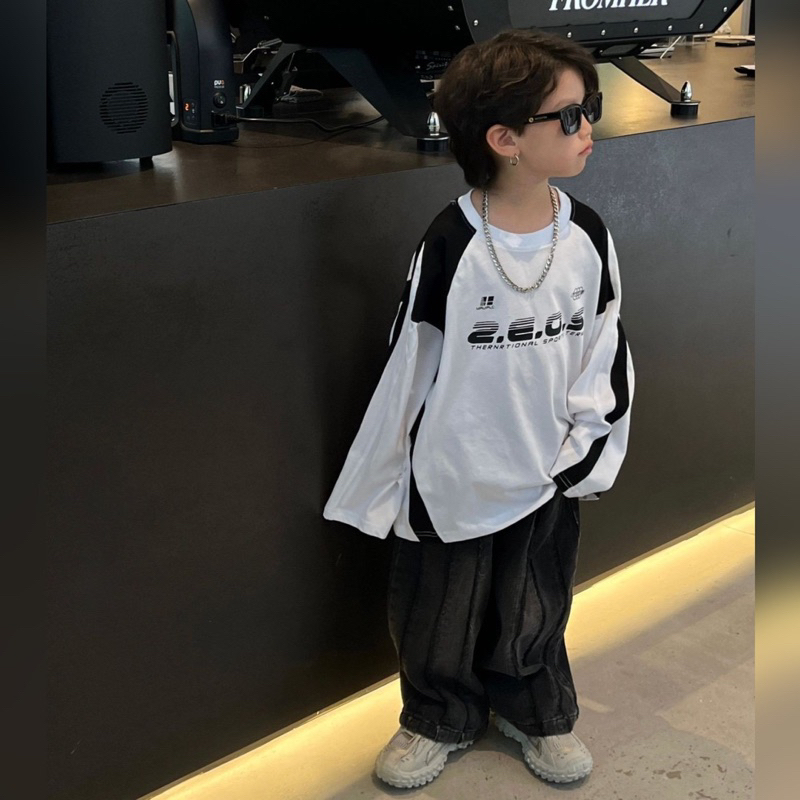 Áo thun dài tay bé trai ZO A366 size 90-140, quần áo trẻ em thu đông cao cấp