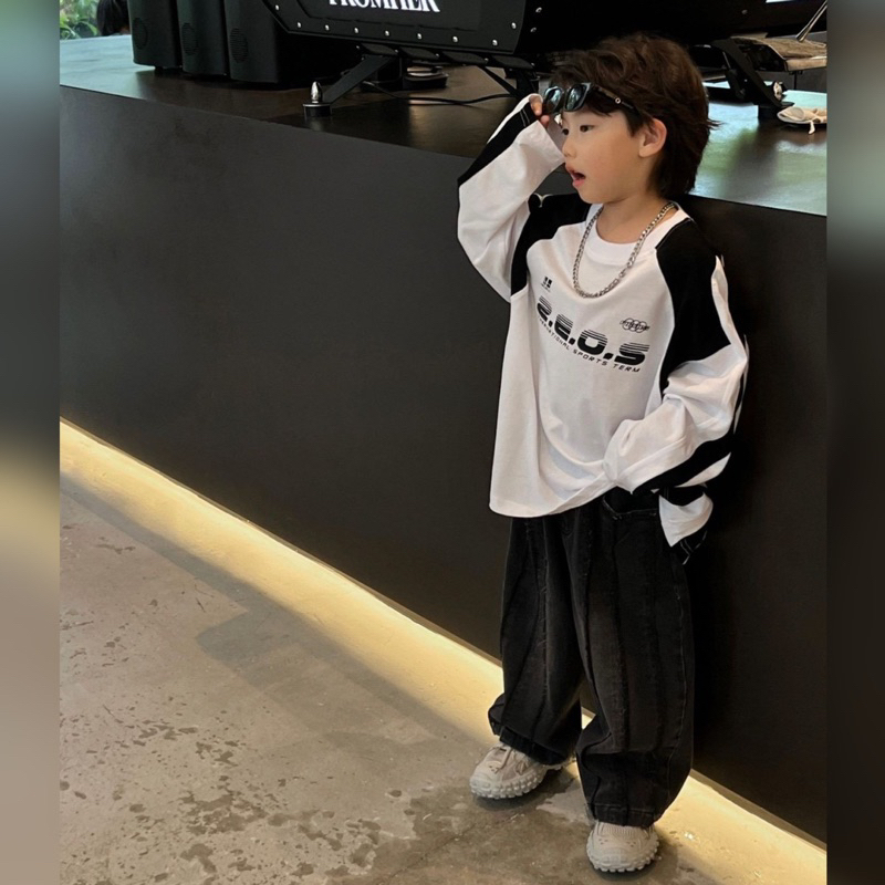 Áo thun dài tay bé trai ZO A366 size 90-140, quần áo trẻ em thu đông cao cấp