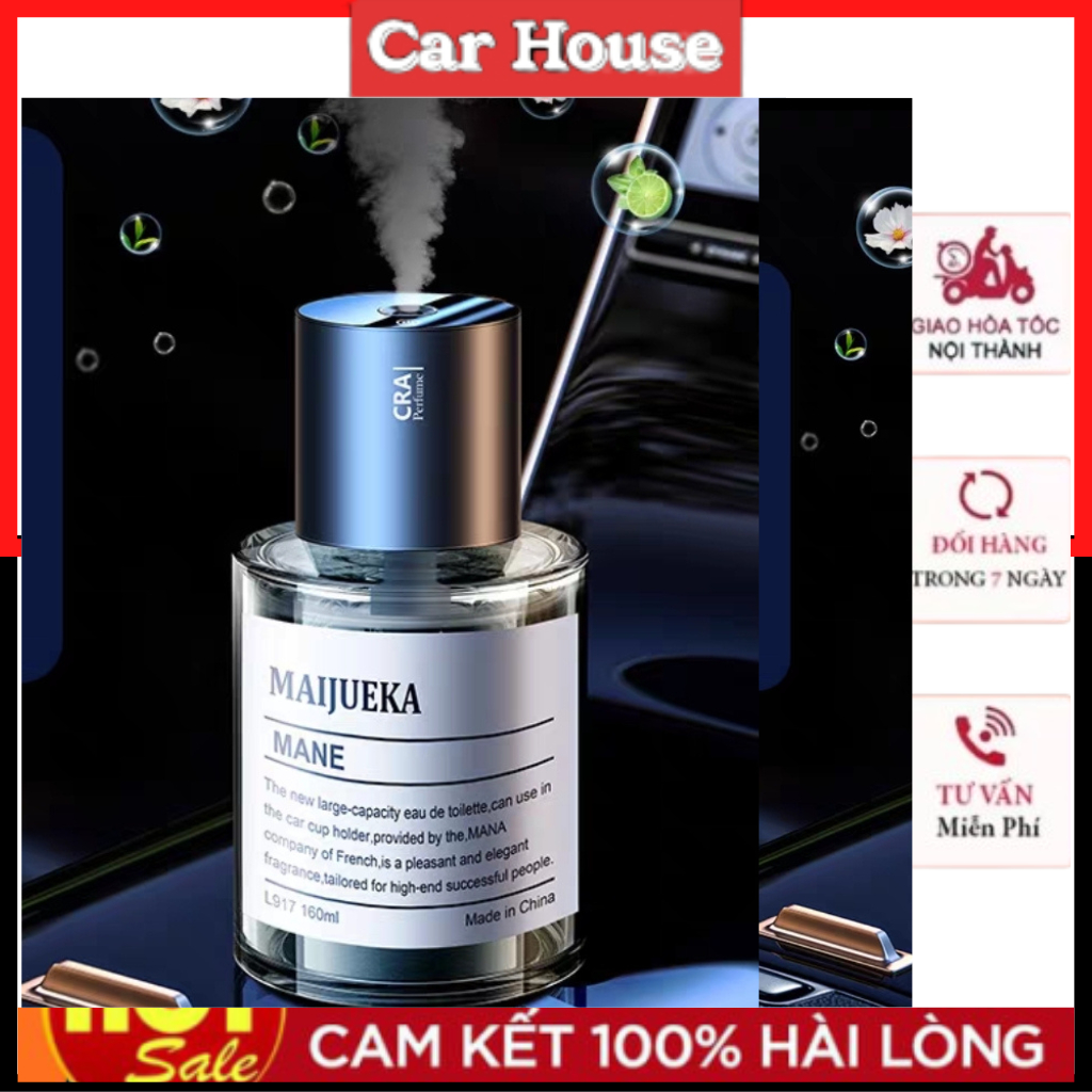 Máy Khuếch Tán Tinh Dầu Tự Động Mấy Xịt thơm xe hơi Nước Hoa ô tô tặng kèm 160ml nước hoa