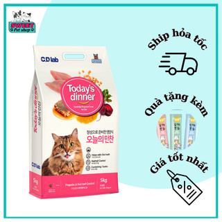 Thức ăn cho mèo mọi lứa tuổi Today's Dinner Hàn Quốc 5kg - Thức ăn hạt cho mèo Sweet p