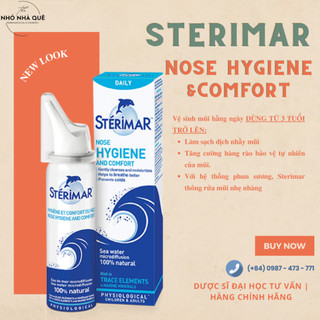 Dung dịch nước muối biển vệ sinh khoang mũi hằng ngày sterimar nose hygiene and comfort
