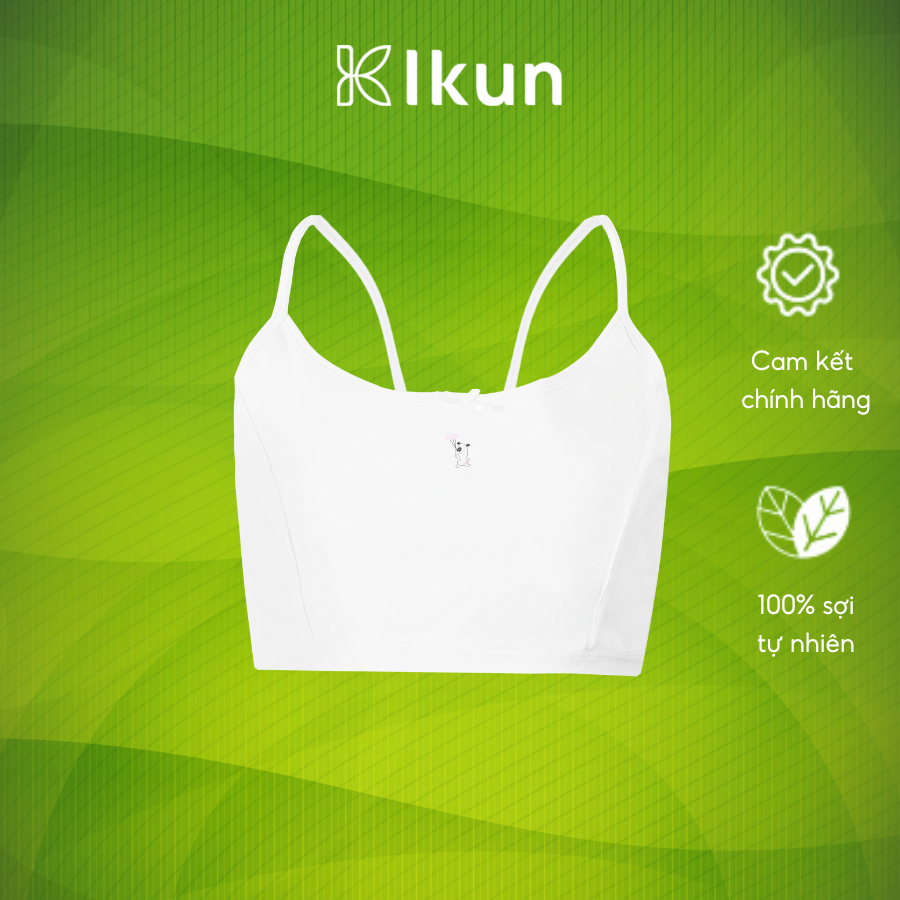 Áo lá cho bé gái kiểu dáng chui đầu không mút ngực IKun chất liệu cotton cho bé gái mới lớn dậy thì ATK06