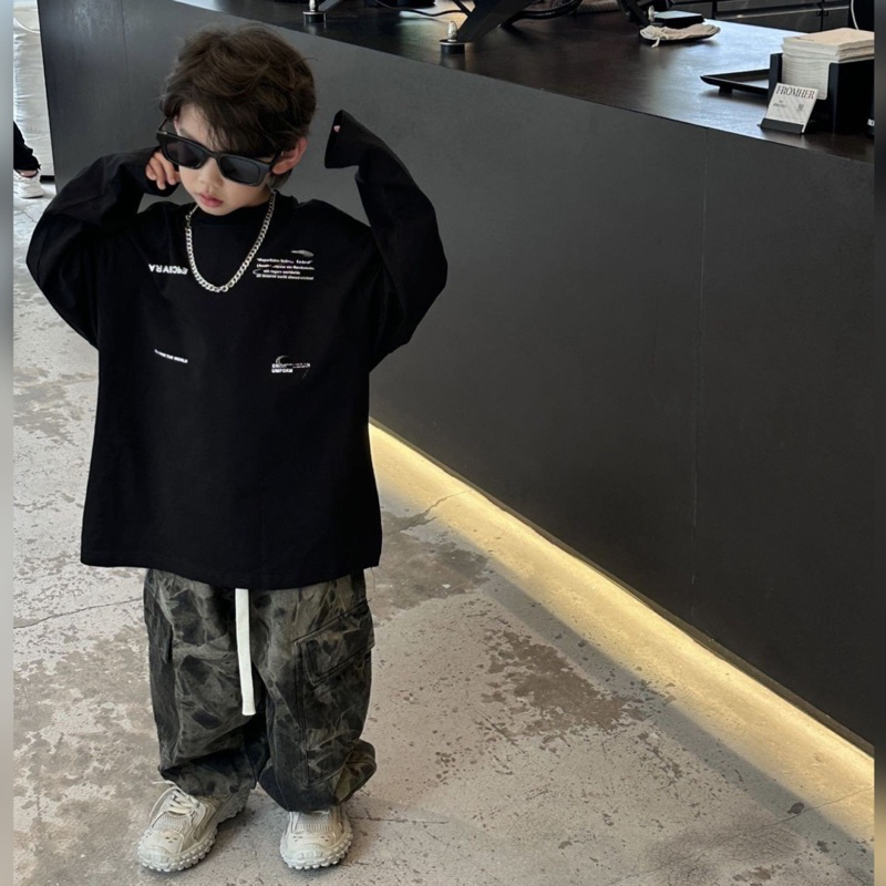 Quần jean bé trai loang túi hộp Q230 size 90-140, quần dài trẻ em thu đông cao cấp