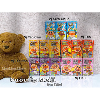 Nước ép meiji nguyên chất lốc 3 hộp date 7/2024