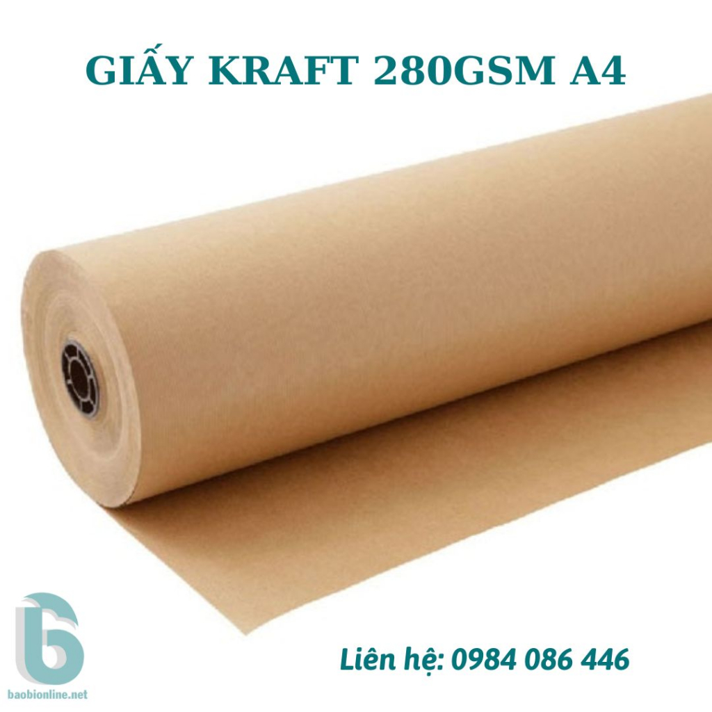GIẤY KRAFT NÂU / XI MĂNG KHỔ A4 ĐỊNH LƯỢNG 280GSM 1 MẶT - NHIỀU SỐ LƯỢNG - BAOBIONLINE