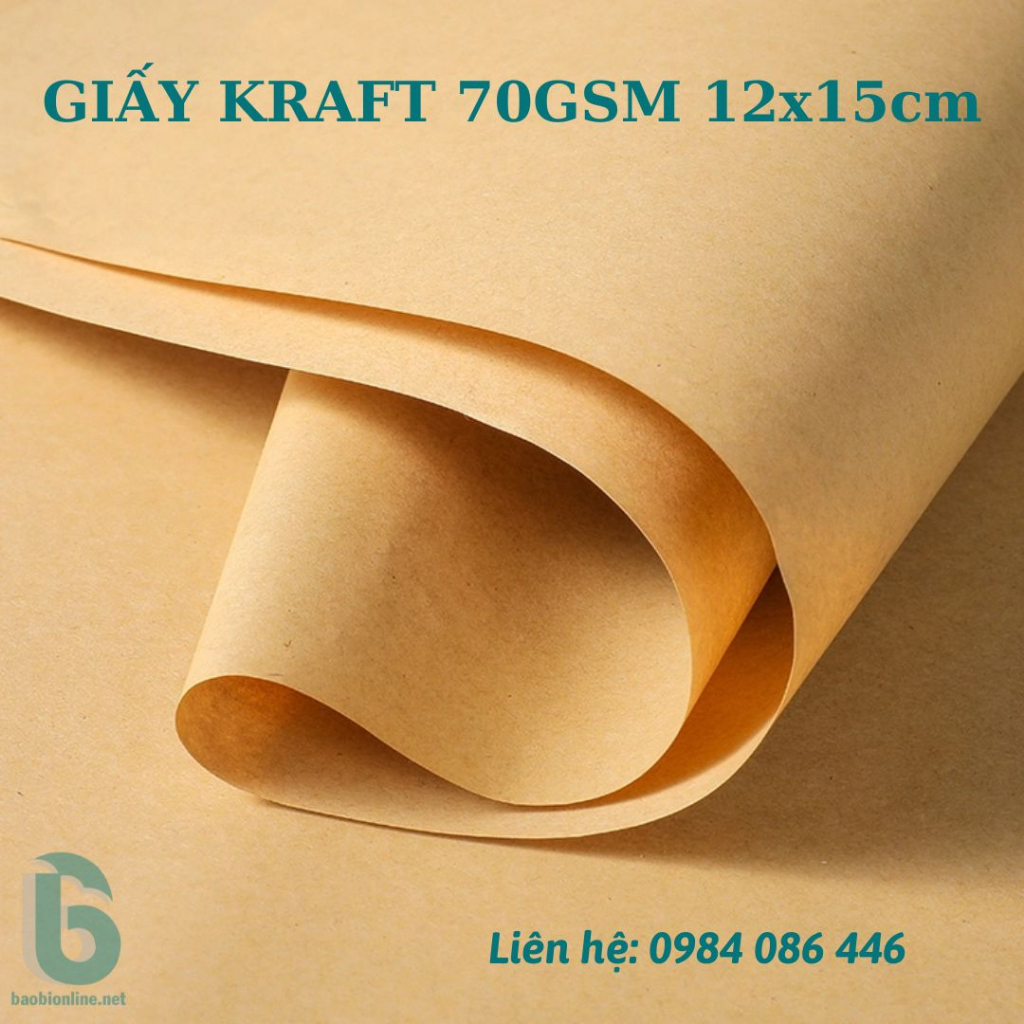 XẤP 50 - 100 TỜ GIẤY KRAFT 12X15 CM DÙNG LÀM GIẤY NOTE, GÓI QUÀ, DECOR, ... -  BAOBIONLINE