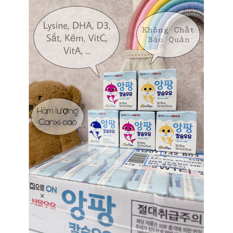 Sữa Tươi Canxi Baby Shark thùng 24h